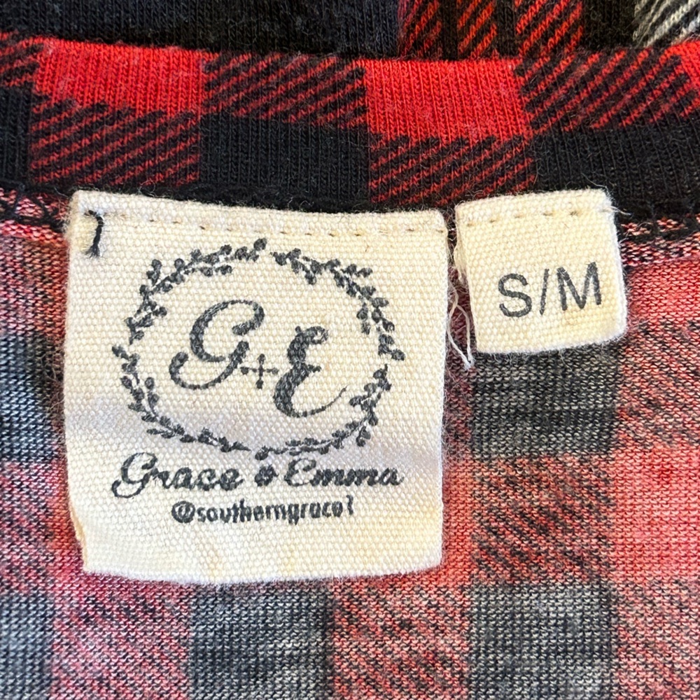 Grace & Emma Patchwork Plaid Duster Cardigan Wome… - image 2
